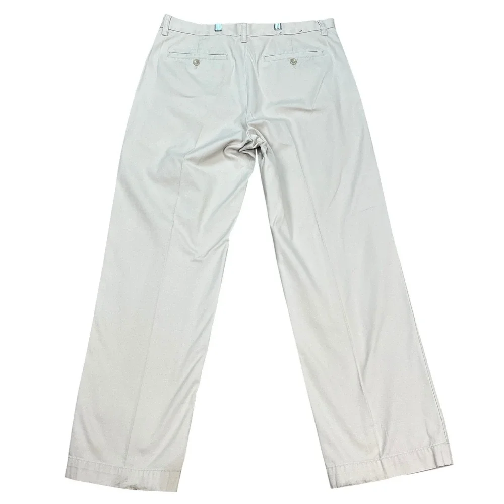 Banana Republic Chino Pants Mens 32x30 Khaki Straight Leg Flat Front‎ Twill EUC